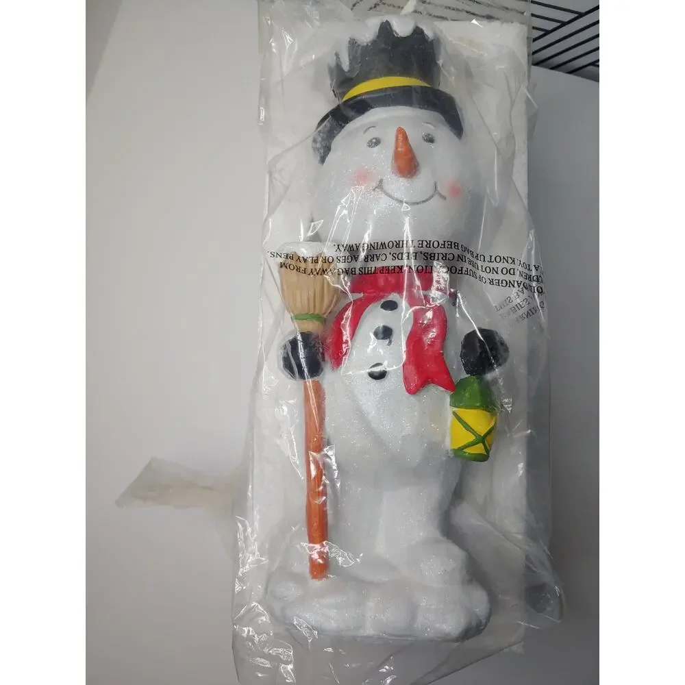 NIB Cracker Barrell Snowman with Bibble Head